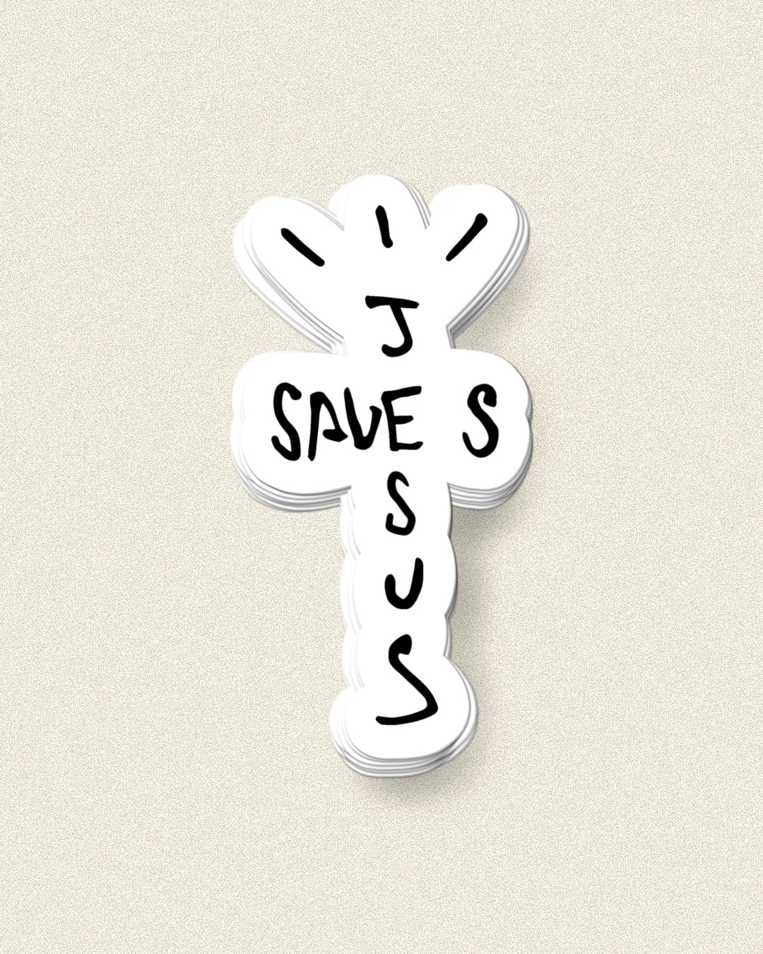 JESUS SAVES-STICKER – santimadeit